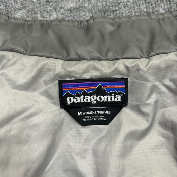 Patagonia Jacket Light Gray Nano Puff Womens Quilted Vest Size Medium - Picture 6 of 10